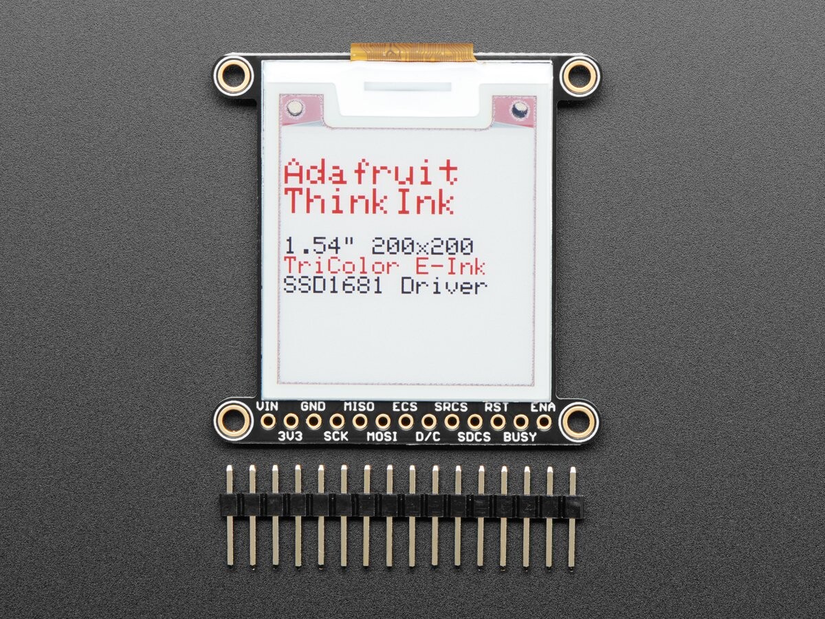 Adafruit 1,54" Farve-eInk / ePaper display 200x200 med SRAM 4868