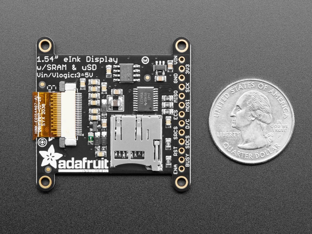 Adafruit 1,54" Farve-eInk / ePaper display 200x200 med SRAM 4868