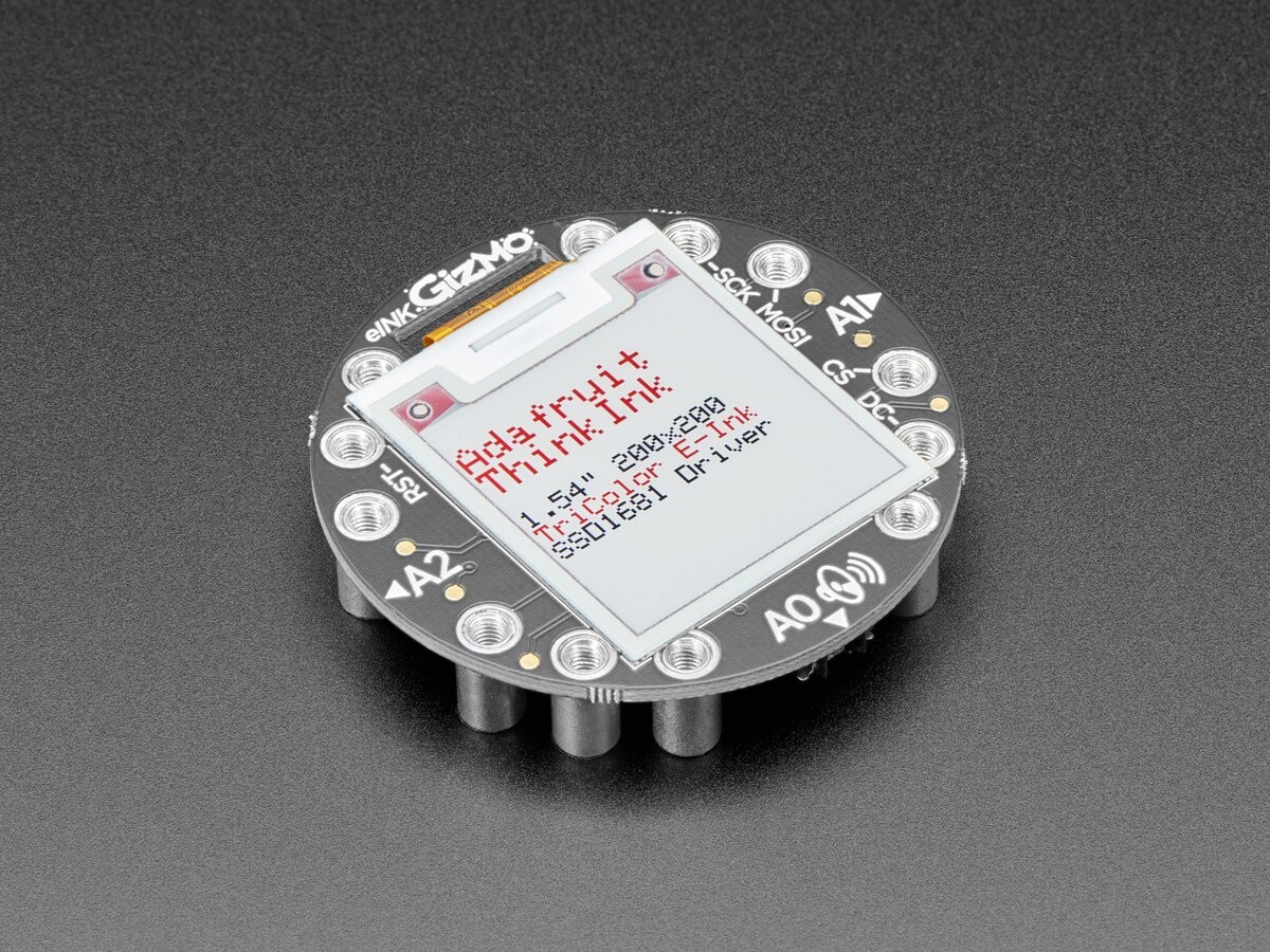 Adafruit Circuit Playground 200x200 Tri-Color E-Ink Gizmo - E-Ink display + lydforstærker 4869