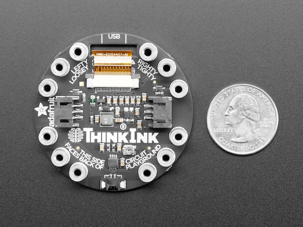 Adafruit Circuit Playground 200x200 Tri-Color E-Ink Gizmo - E-Ink display + lydforstærker 4869