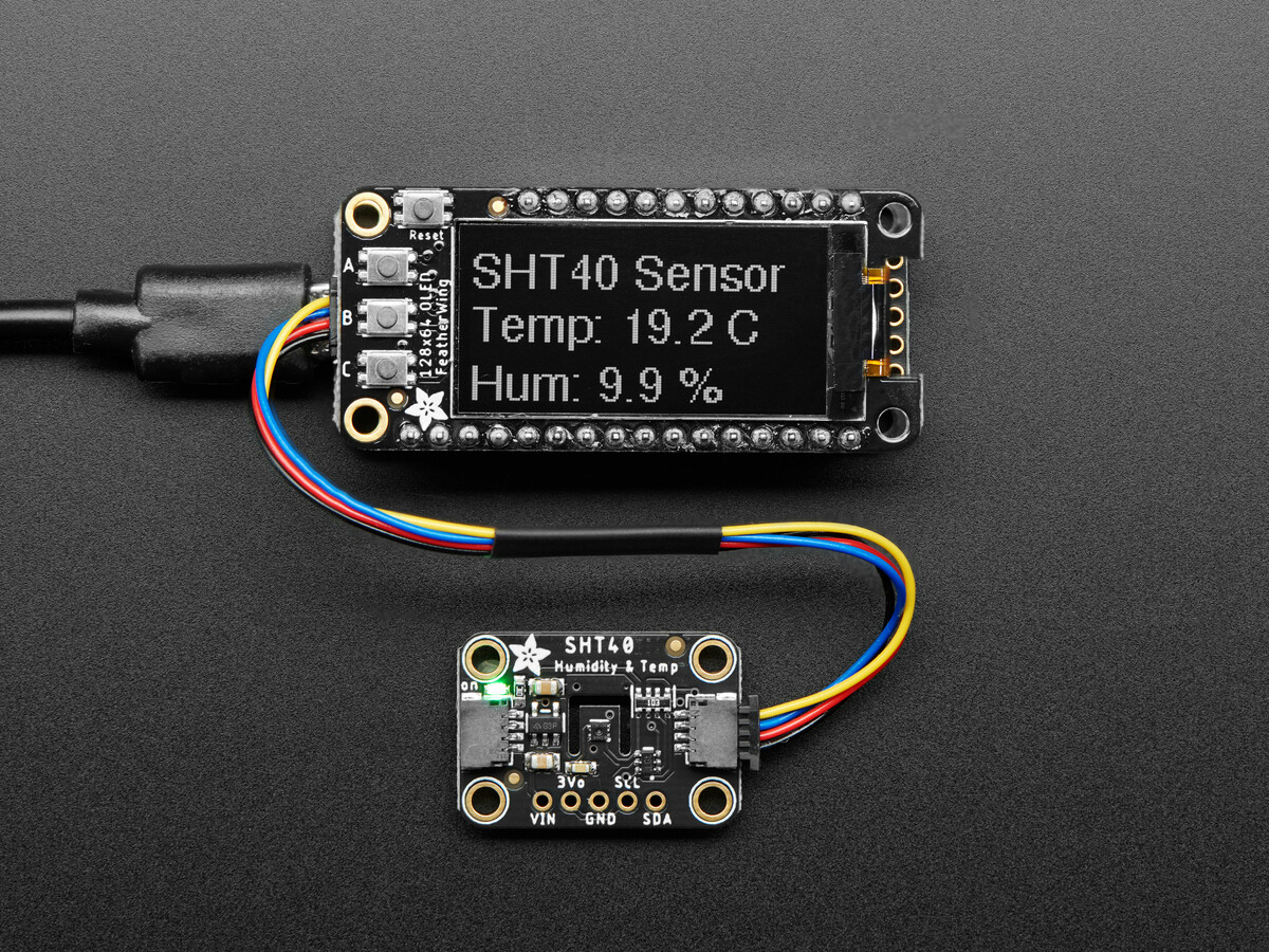 Adafruit Sensirion SHT40 Temperatur- og Fugtighedssensor - STEMMA QT / Qwiic 4885