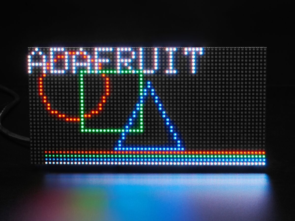 Adafruit 64x32 RGB LED-matrix - 2,5 mm pitch til Arduino Mega Raspberry Pi 5036