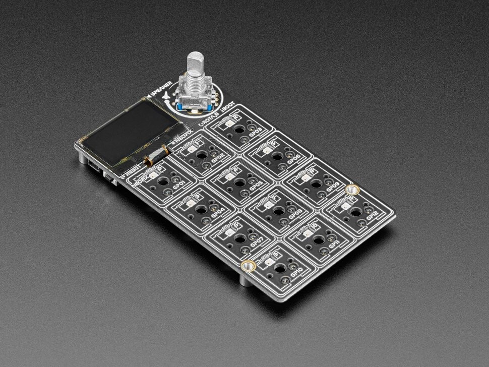 Adafruit MACROPAD RP2040 Bare Bones 3x4-taster Encoder OLED 5100