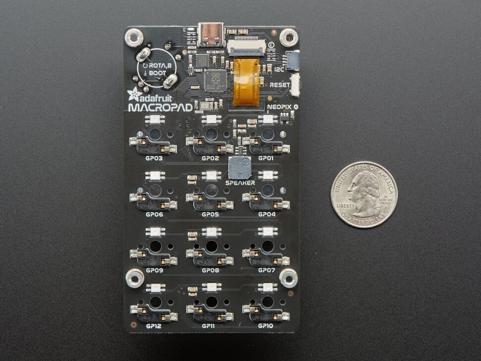 Adafruit MACROPAD RP2040 Bare Bones 3x4-taster Encoder OLED 5100