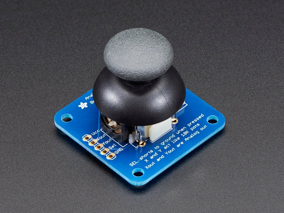 Adafruit Analog 2-akse analog joystick breakout-kort med Select-knap 512