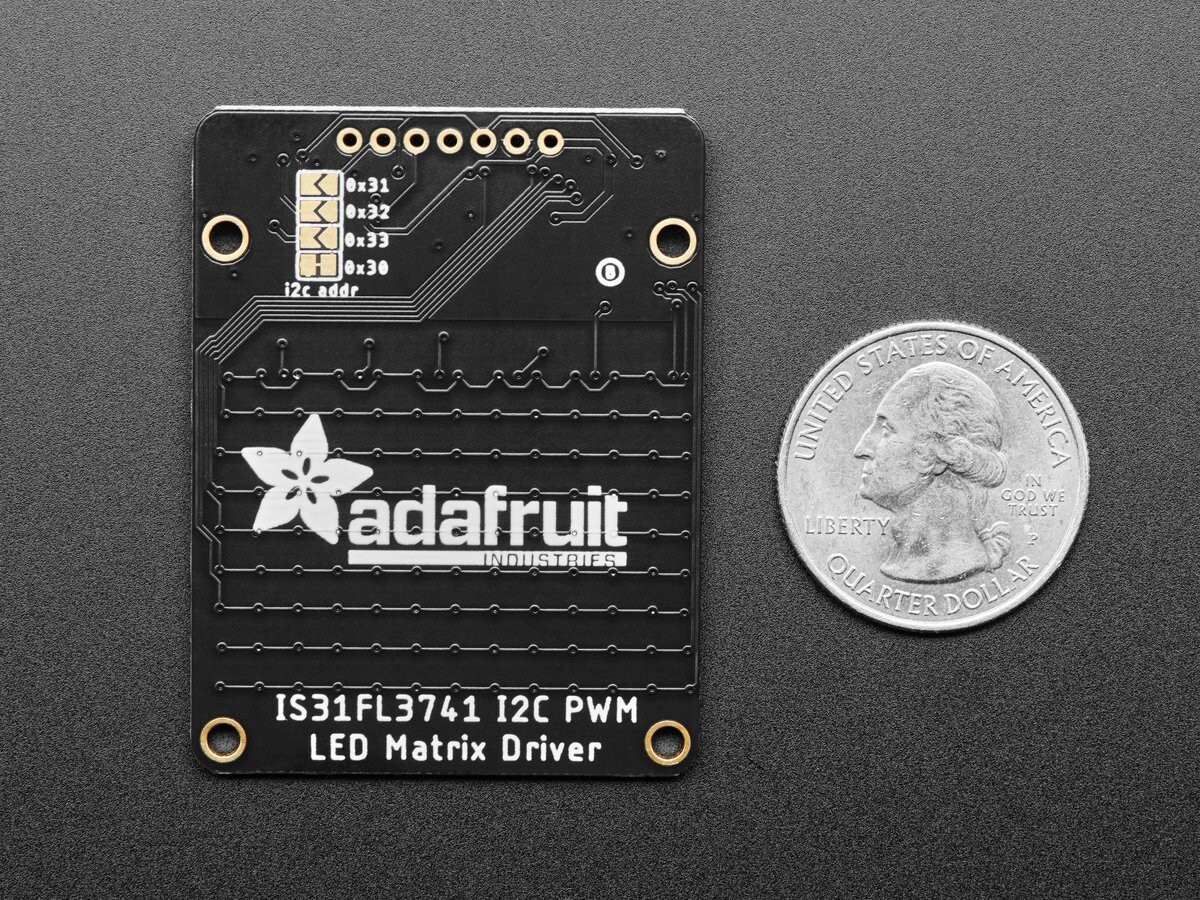 Adafruit IS31FL3741 13x9 PWM RGB LED Matrix Driver STEMMA QT Qwiic 5201