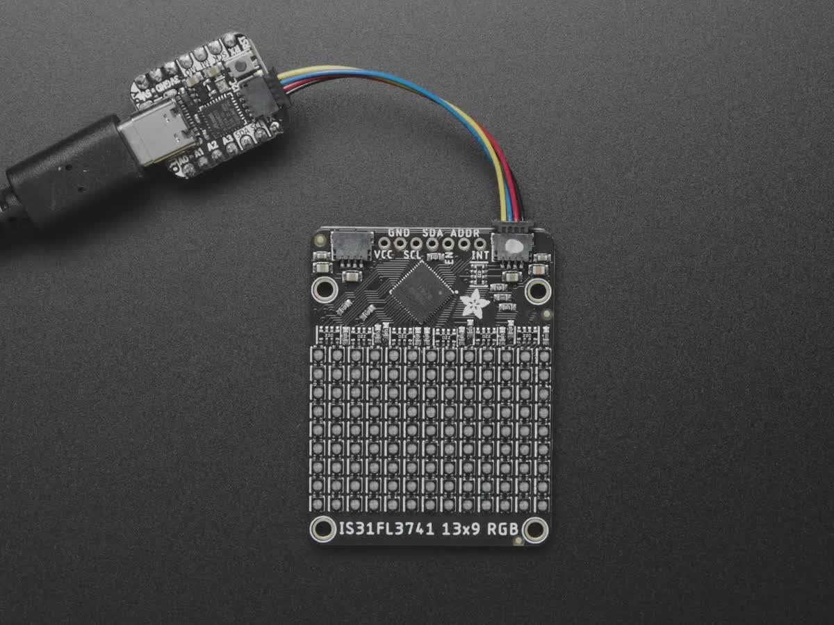 Adafruit IS31FL3741 13x9 PWM RGB LED Matrix Driver STEMMA QT Qwiic 5201