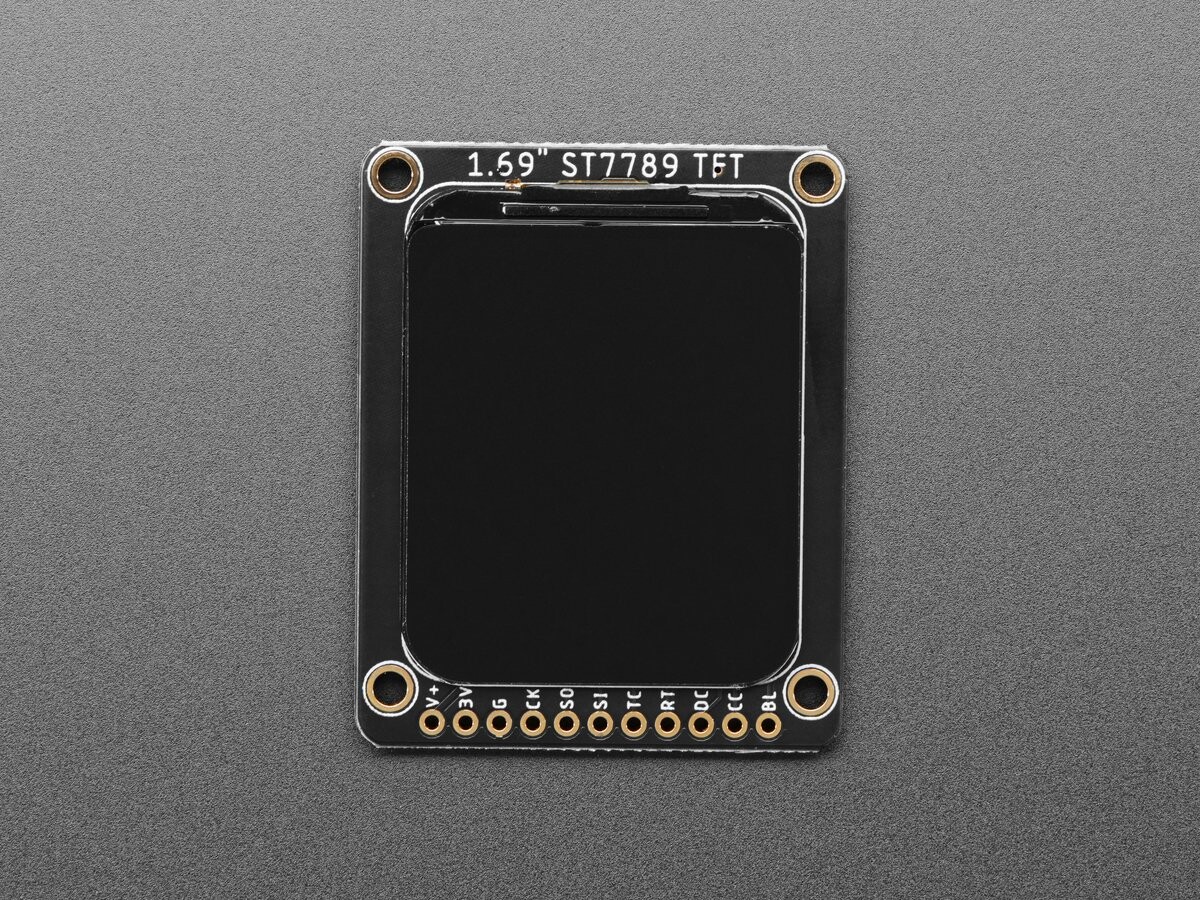 Adafruit 1,69 Zoll 280x240 Rundt rektangulært farvet IPS TFT-display til Arduino 5206