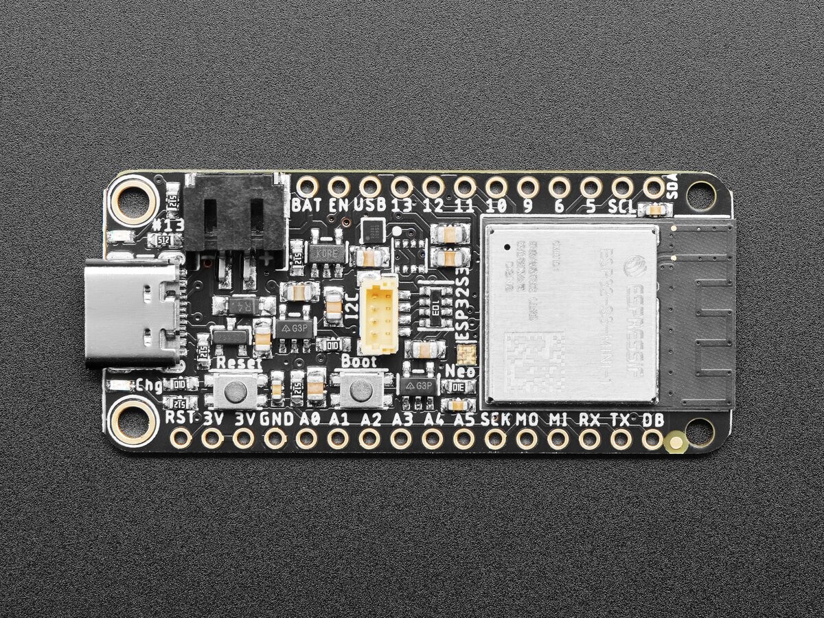 Adafruit ESP32-S3 Feather 8MB Flash ingen PSRAM med STEMMA QT Qwiic 5323