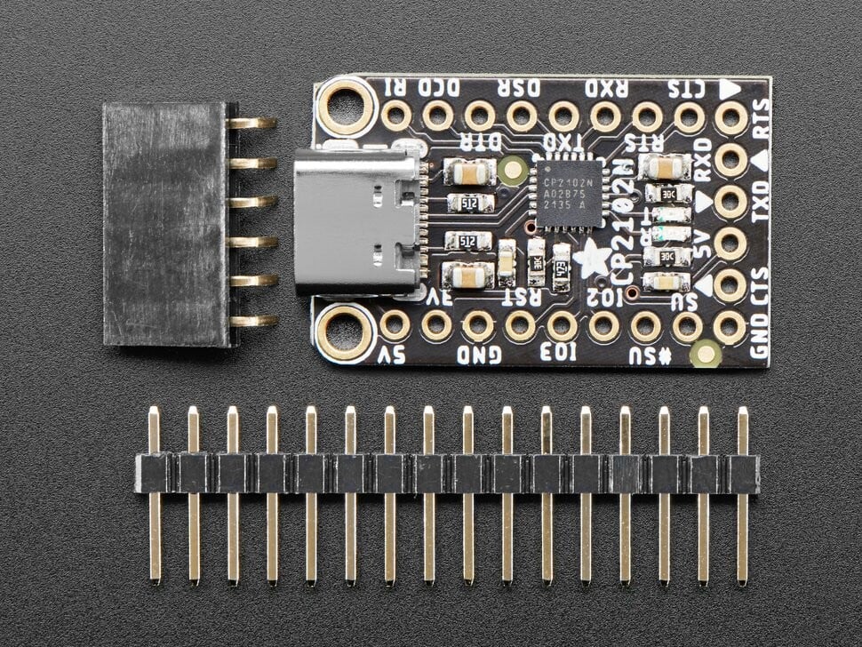 Adafruit CP2102N Friend USB-C til Seriell Konverter Datahastighed 3Mbps USB-C 5335
