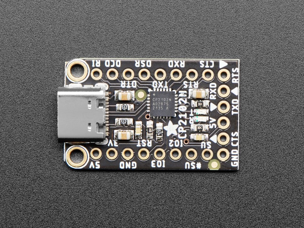 Adafruit CP2102N Friend USB-C til Seriell Konverter Datahastighed 3Mbps USB-C 5335