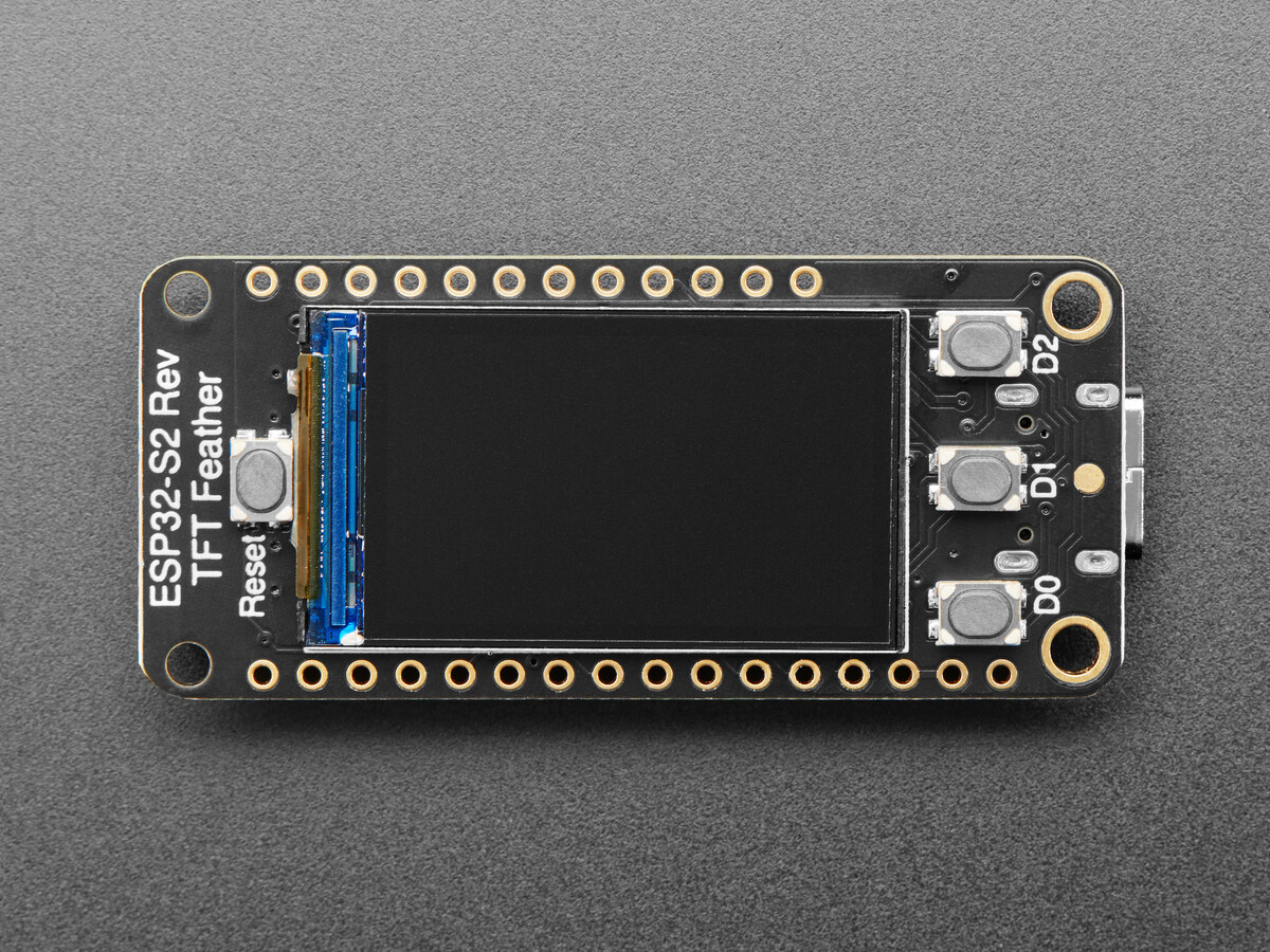 Adafruit ESP32-S2 Reverse TFT Feather 240x135 farvet TFT-display 5345