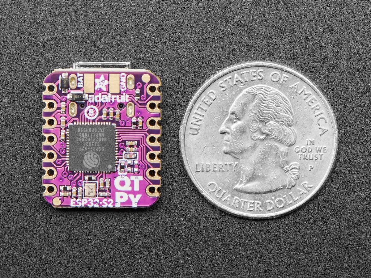 Adafruit QT Py ESP32-S2 WiFi Udviklingskort med uFL antenneport 5348