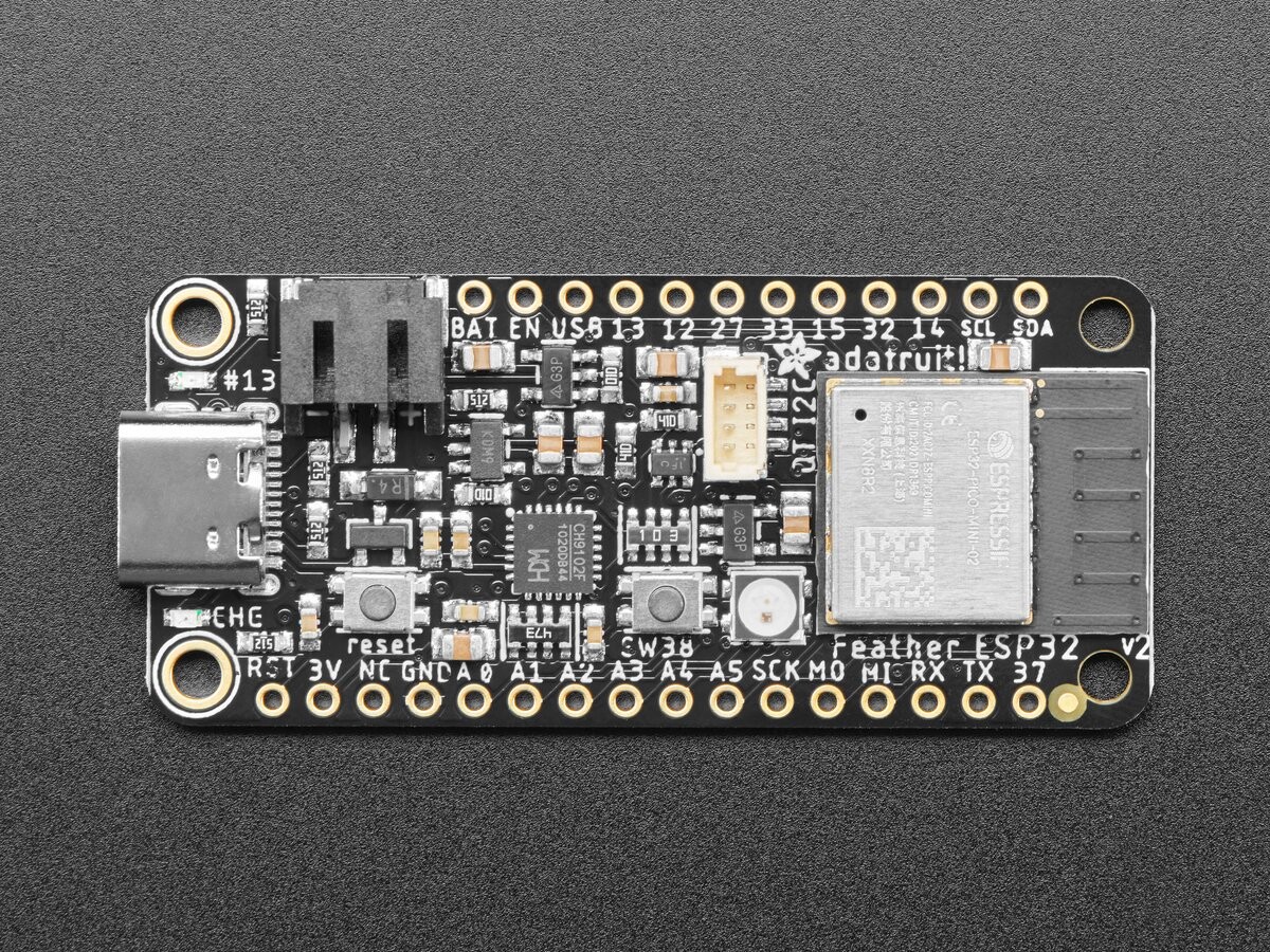 Adafruit ESP32 Feather V2 med 8MB Flash 2MB PSRAM USB Type C QT I2C 5400