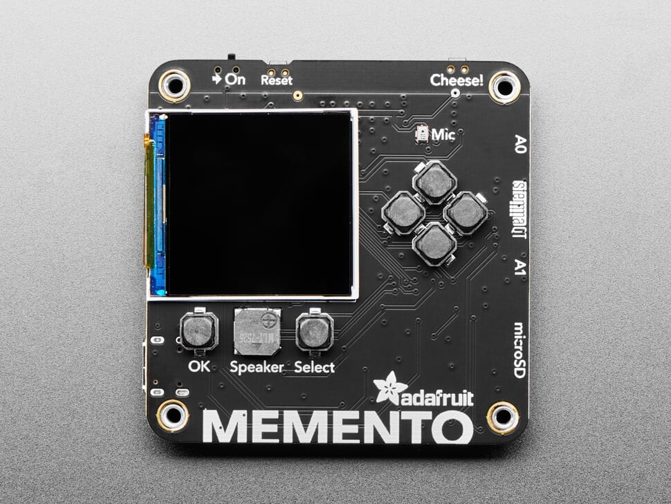Adafruit MEMENTO Python programmerbar DIY kamera – kun bundkort