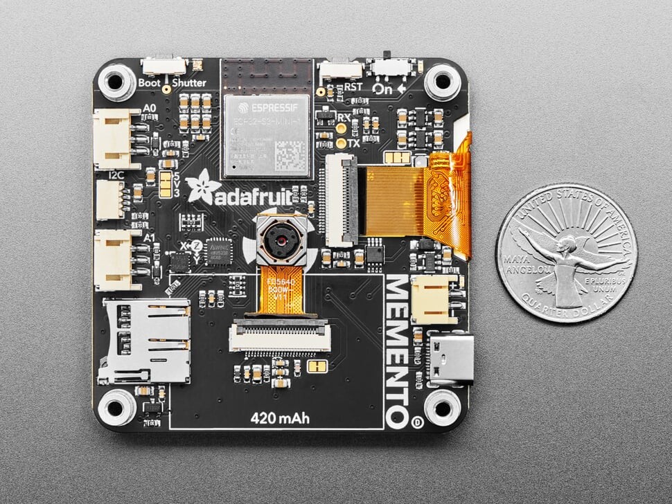 Adafruit MEMENTO Python programmerbar DIY kamera – kun bundkort