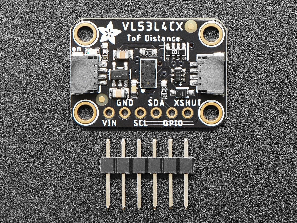 Adafruit VL53L4CX Tidbaseret afstandssensor, rækkevidde 1 til 6000 mm, STEMMA QT Qwiic, 5425