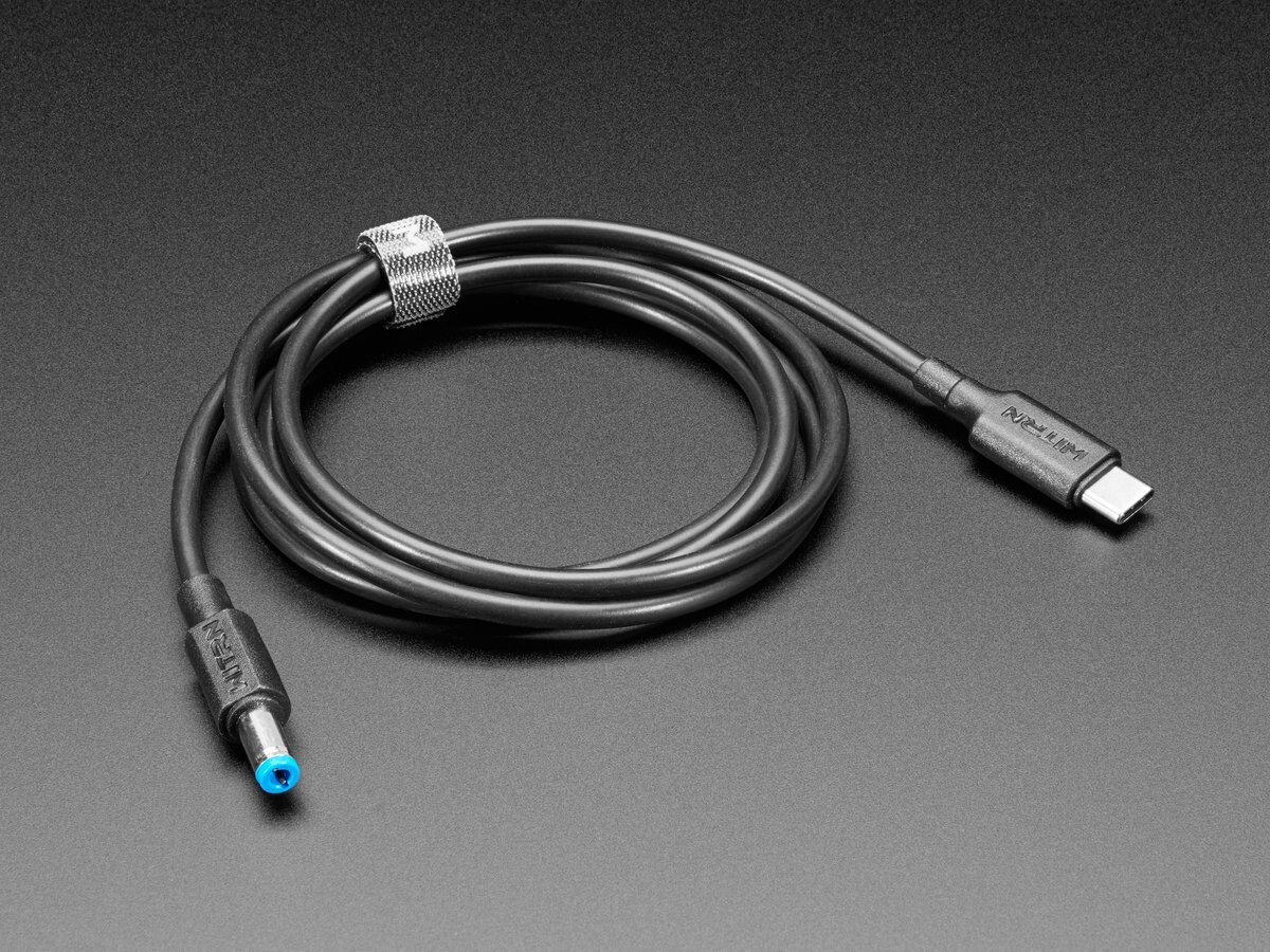Adafruit USB Type C 3.1 PD til 5,5 mm Barrel Jack kabel - 9V 5A output 5449