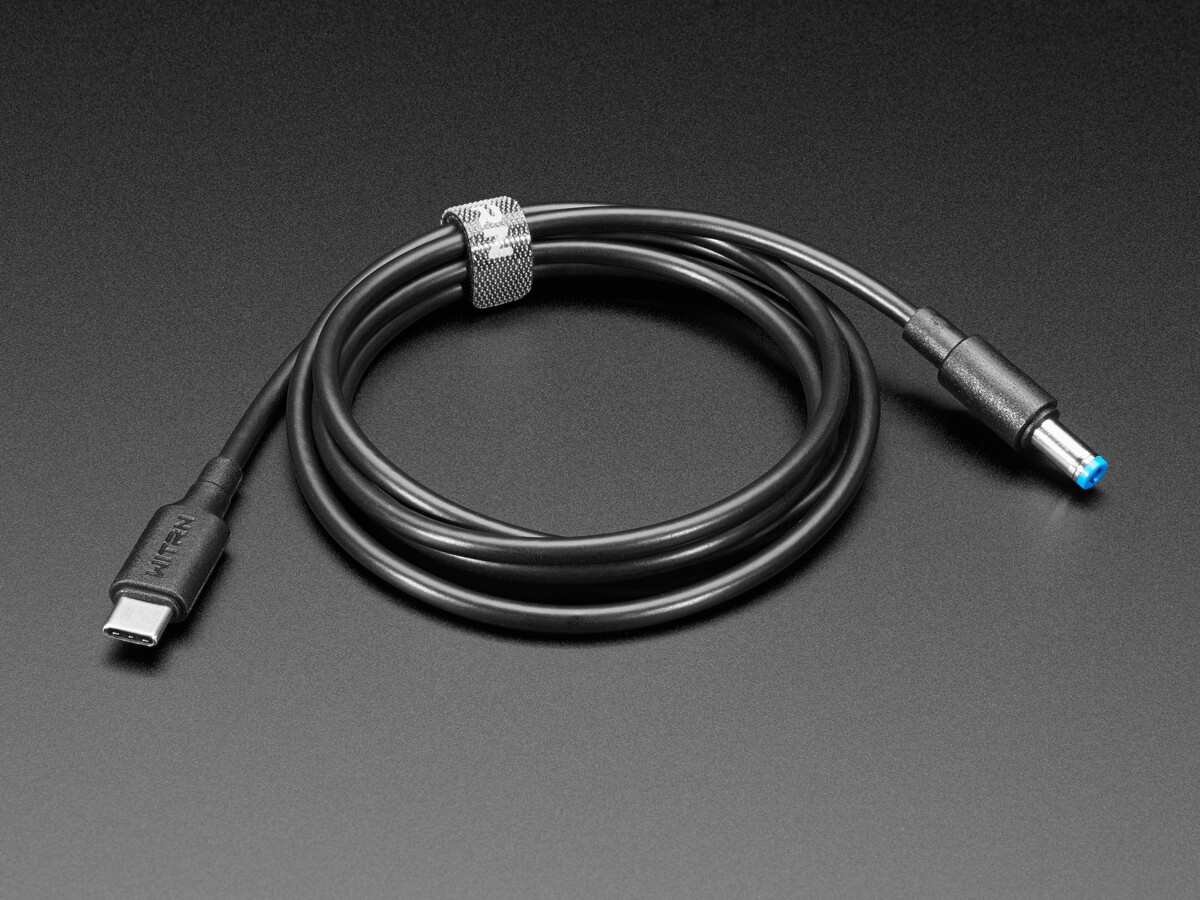 Adafruit USB Type-C 3.1 PD til 5,5 mm Barrel Jack kabel - 15V 5A udgang 5451