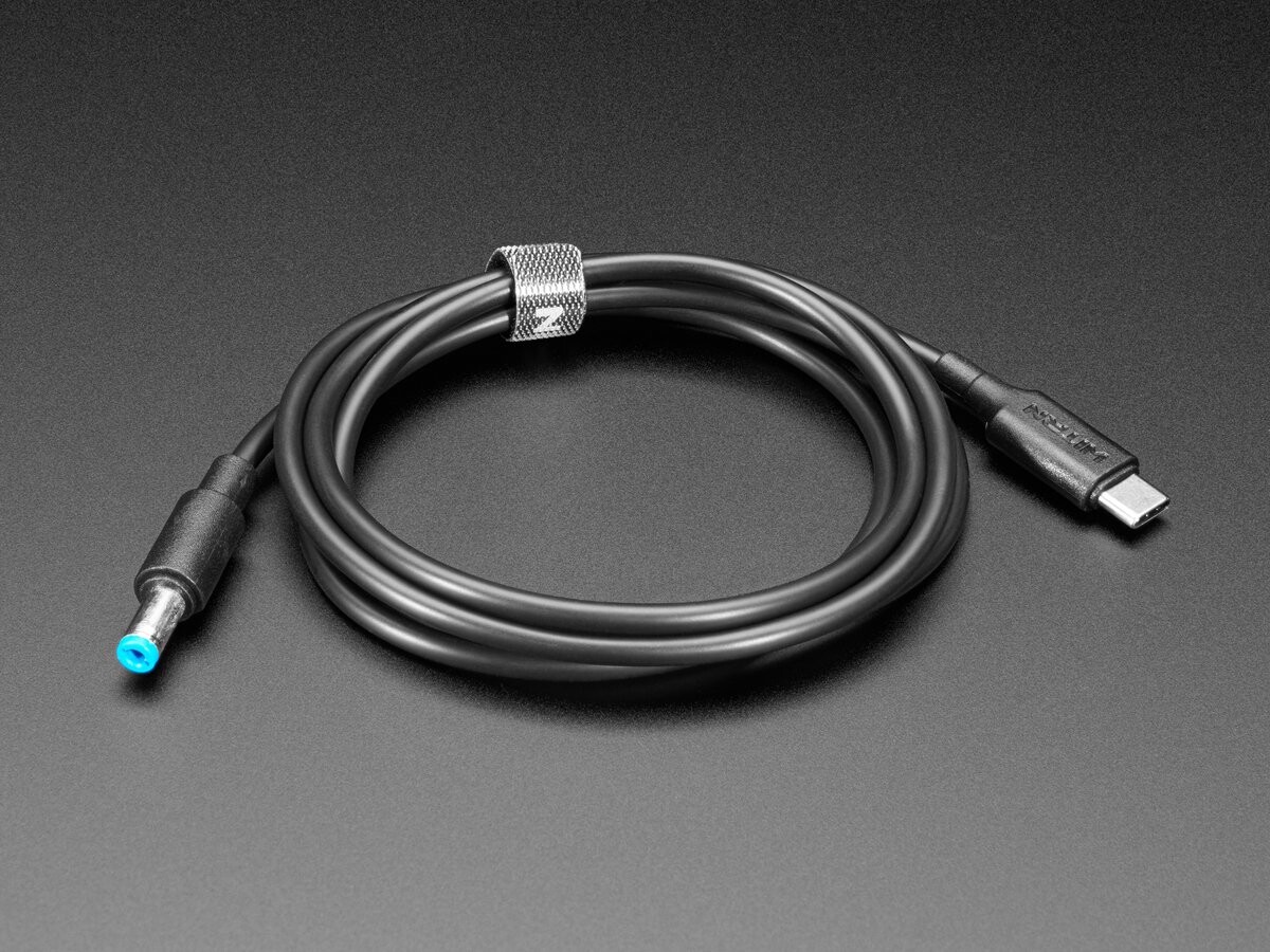 Adafruit USB Type C 3.1 PD til 5,5 mm Barrel Jack kabel - 20V 5A udgang 5452