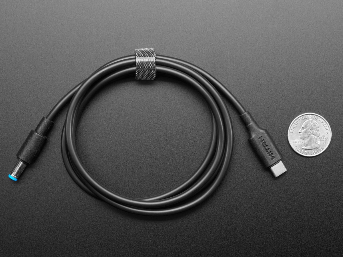 Adafruit USB Type C 3.1 PD til 5,5 mm Barrel Jack kabel - 20V 5A udgang 5452