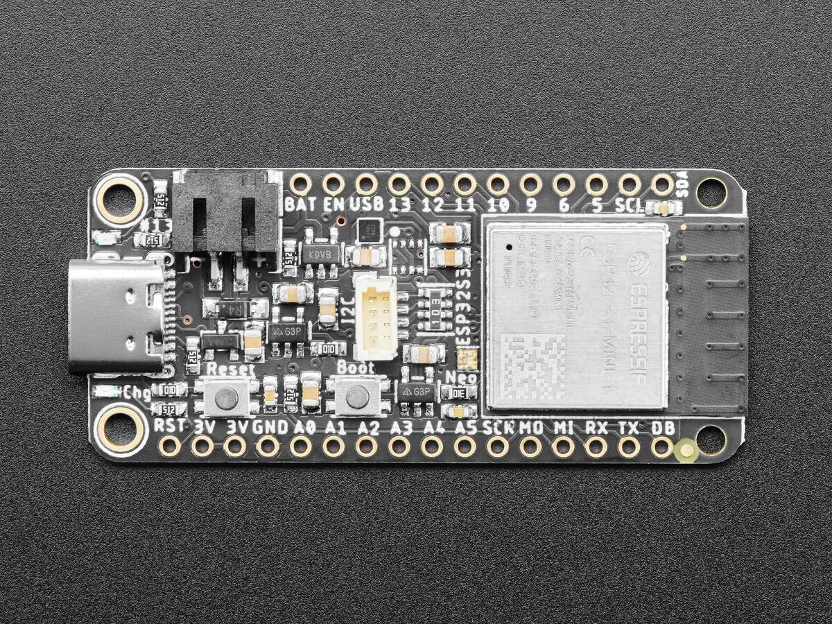 Adafruit ESP32-S3 Feather med 4MB Flash 2MB PSRAM STEMMA QT Qwiic 5477