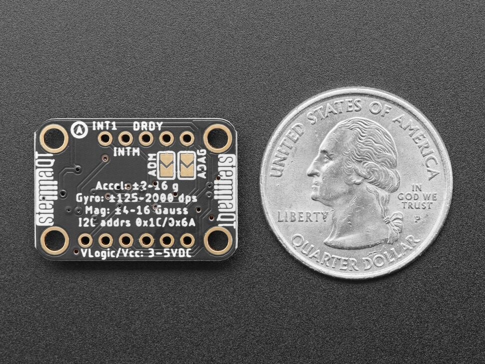 Adafruit Precision 9 DoF IMU LSM6DS3TR-C LIS3MDL STEMMA QT Qwiic 5543