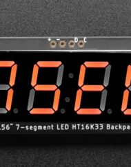 Adafruit Samlet 0,56 tommer 4-cifret 7-segment display Rød med I2C backpack STEMMA QT 5599