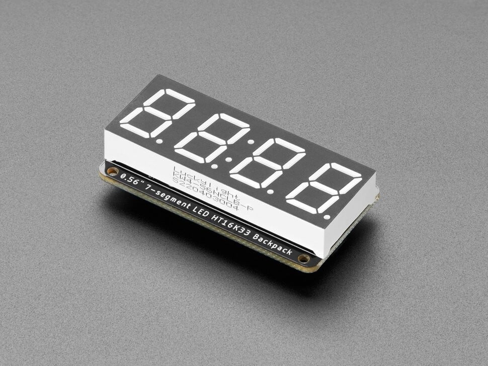 Adafruit Samlet 0,56 tommer 4-cifret 7-segment display blå med I2C backpack STEMMA QT 5601