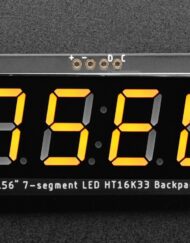 Adafruit Samlet 0,56 tommer 4-cifret 7-segment display gul med I2C bagstykke QT 5602