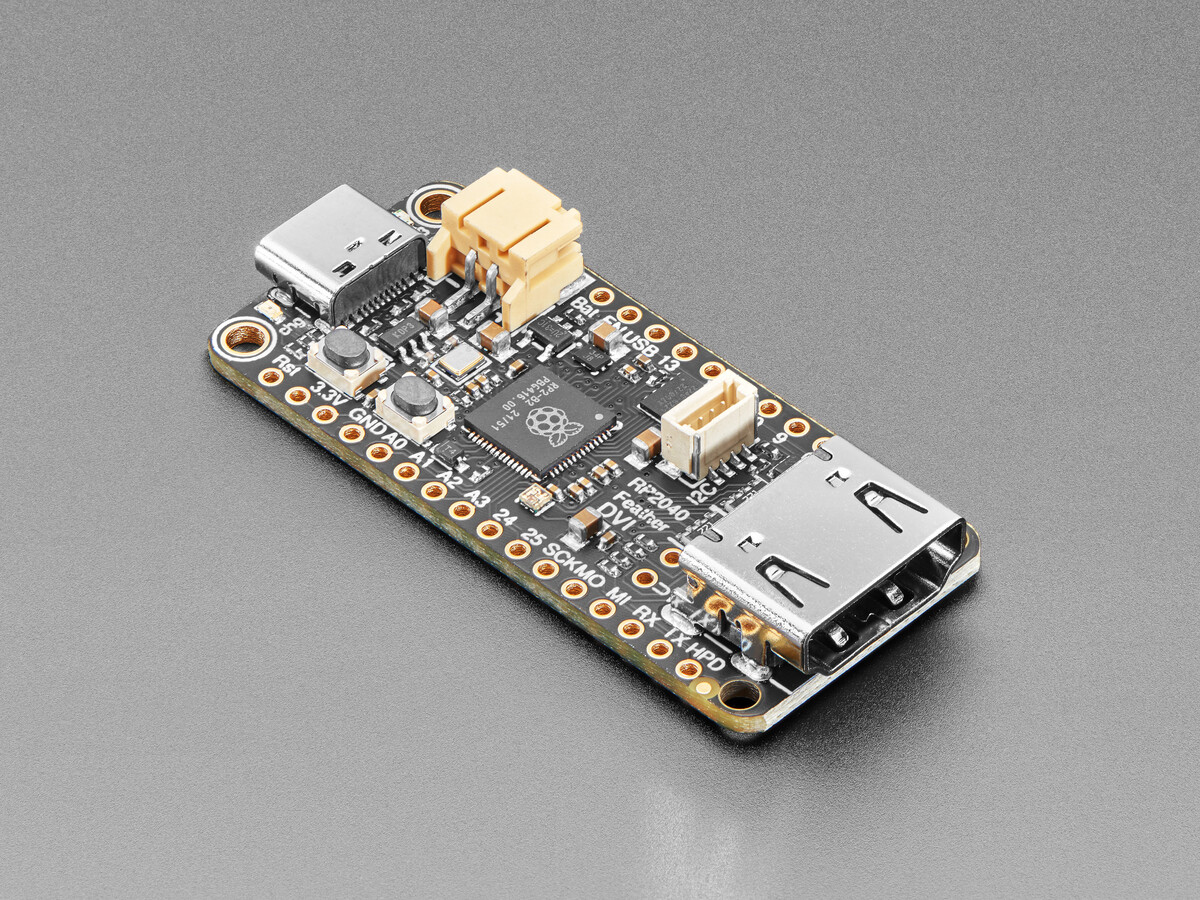 Adafruit Feather RP2040 med DVI-udgangsstik Fungerer med HDMI 5710