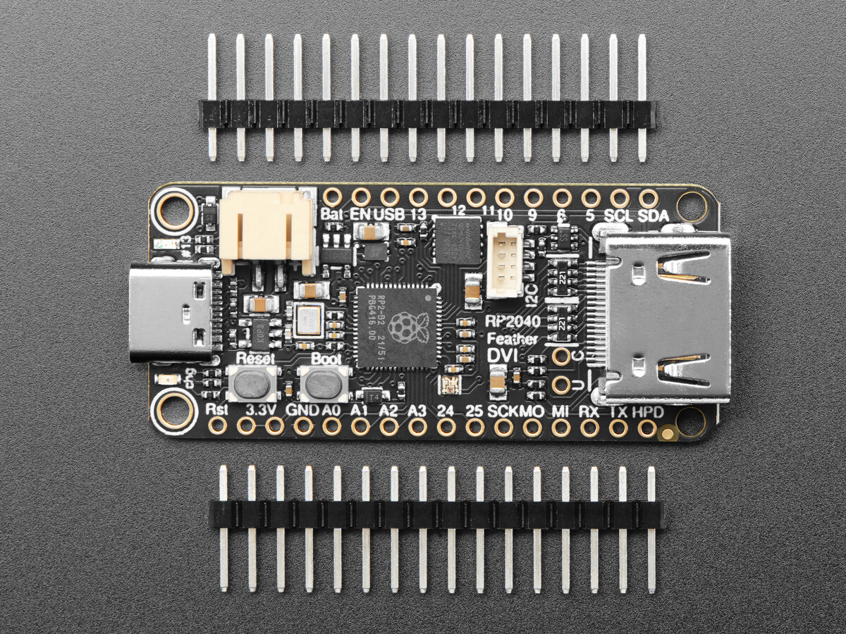 Adafruit Feather RP2040 med DVI-udgangsstik Fungerer med HDMI 5710