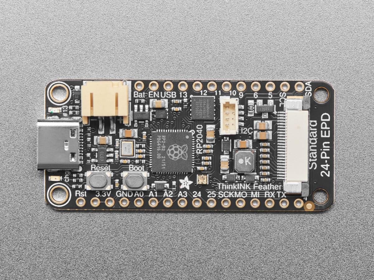 Adafruit RP2040 Feather ThinkInk til 24Pin E-Paper Display STEMMA QT 5727
