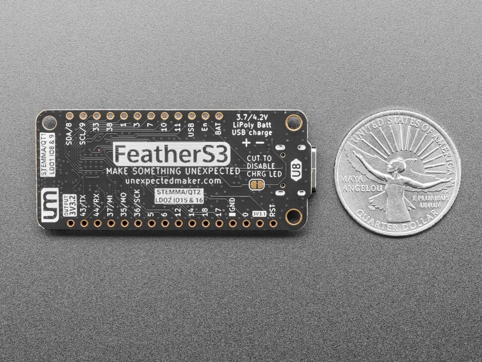 Adafruit FeatherS3 ESP32-S3 med u.FL af Unexpected Maker 5748
