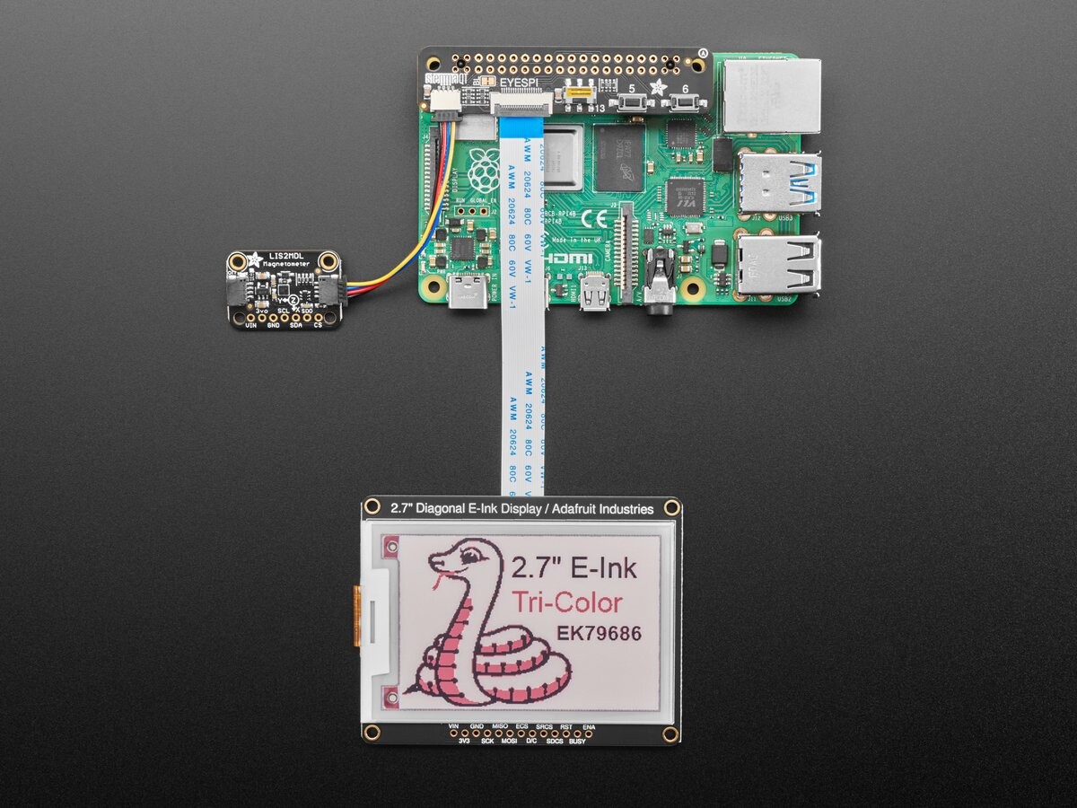 Adafruit EYESPI Pi Beret - Knapper, EYESPI og STEMMA QT 5783