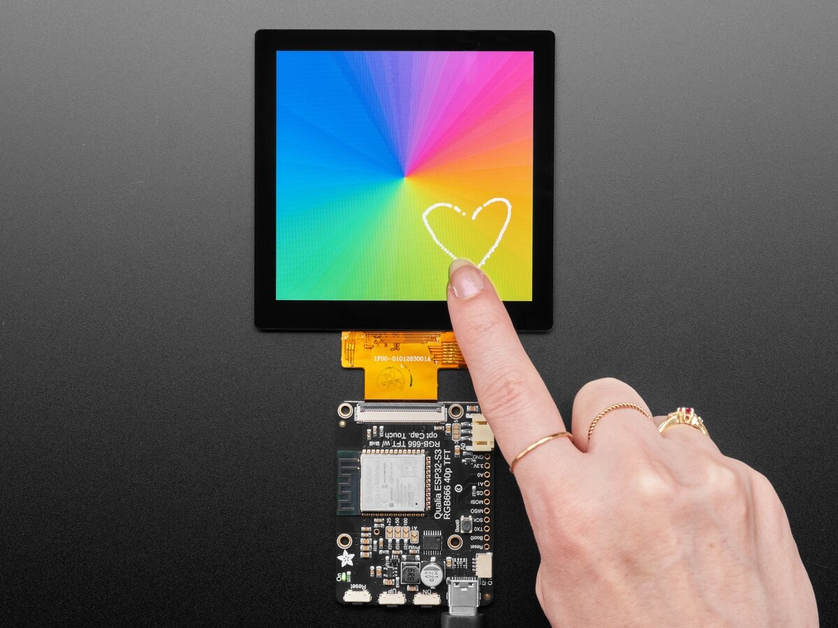 Adafruit 4-toms firkantet RGB TTL TFT display 480x480 kapacitiv berøringssensor 5826