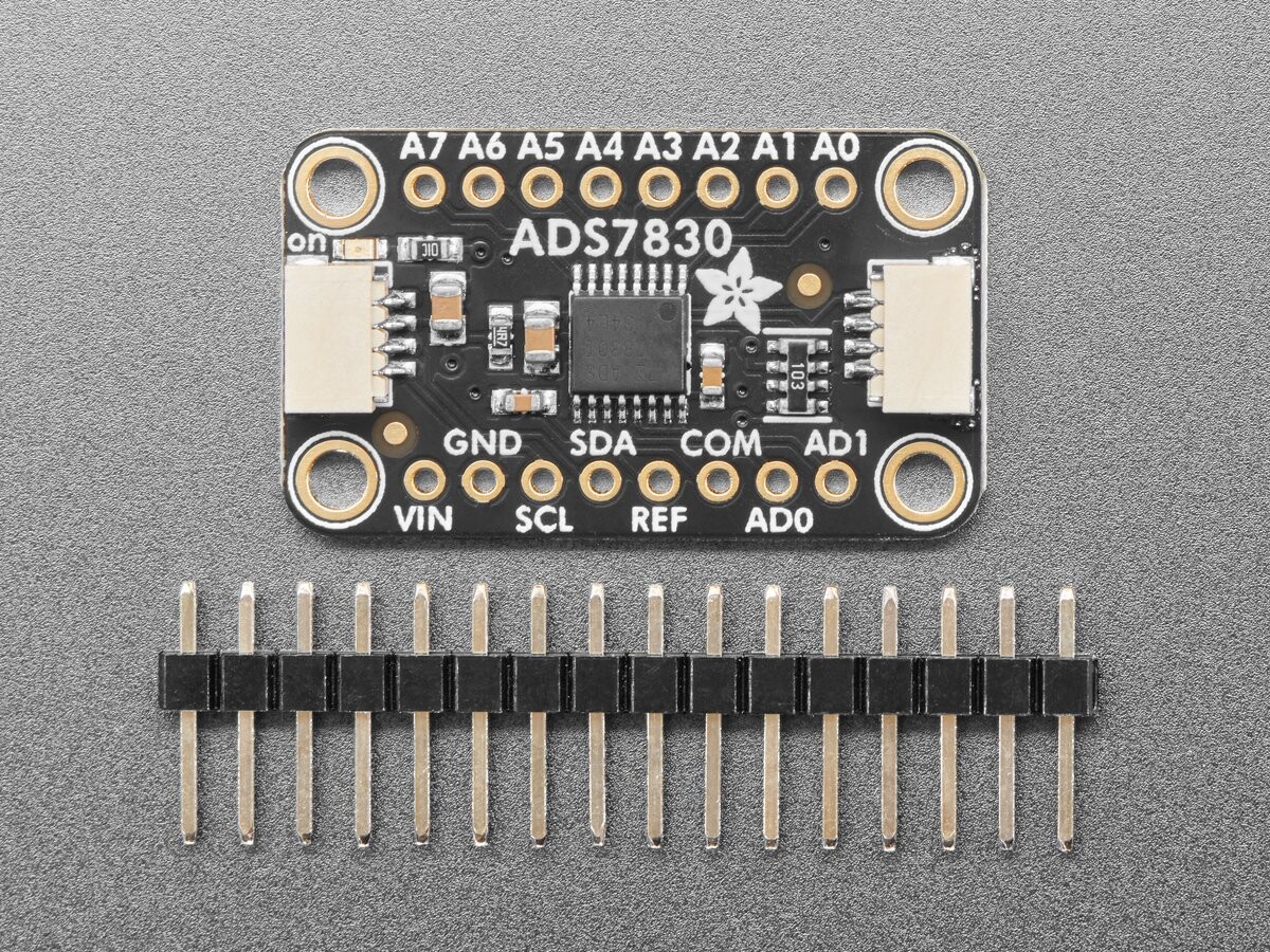 Adafruit ADS7830 8-Kanal 8-bit ADC med I2C STEMMA QT Qwiic 5836