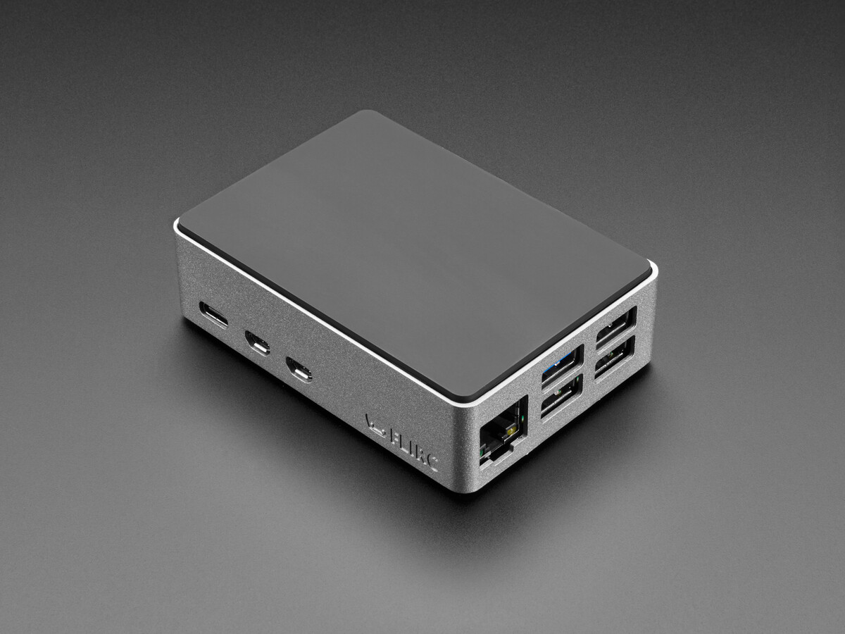 Adafruit Flirc Aluminiumkabinet til Raspberry Pi 5 med indbygget køleplade 5847