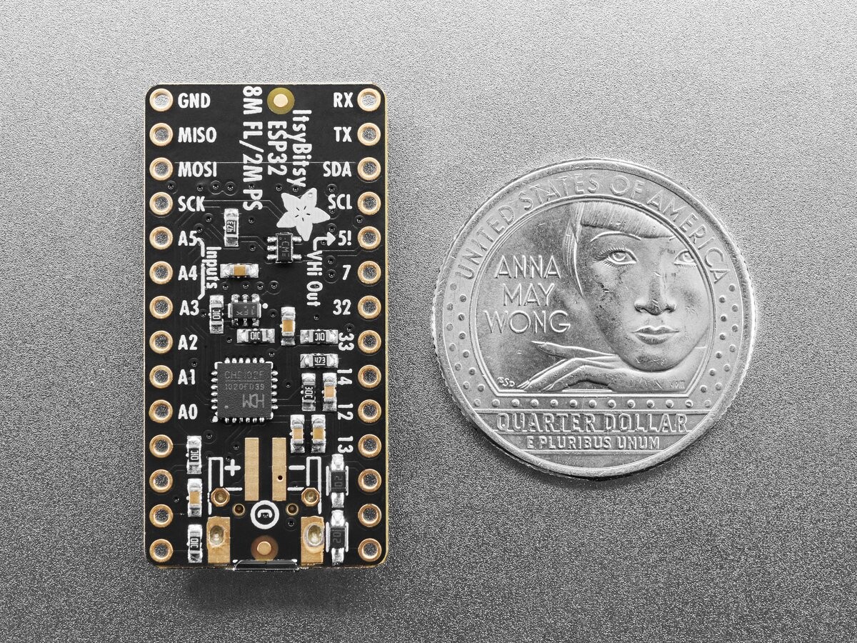 Adafruit ItsyBitsy ESP32 med wFL antenne 8MB Flash 2MB PSRAM 5890
