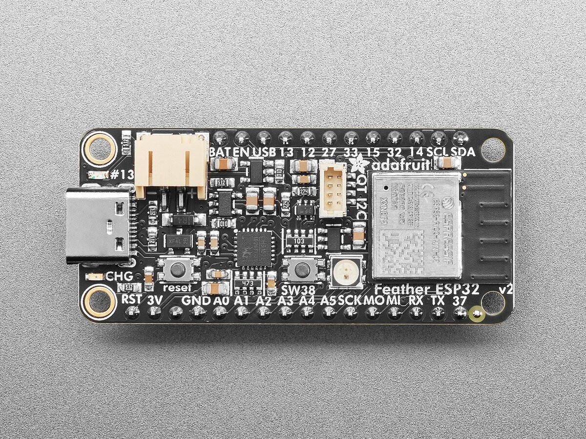 Adafruit ESP32 Feather V2 med header 8MB Flash 2MB PSRAM 5900