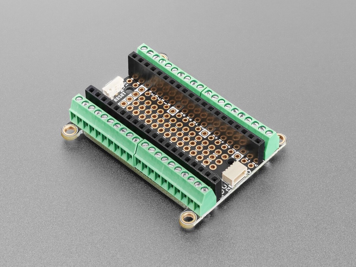 Adafruit Terminal PiCowbell for Pico med præsolderede stik, Reset-knap, STEMMA QT 5907