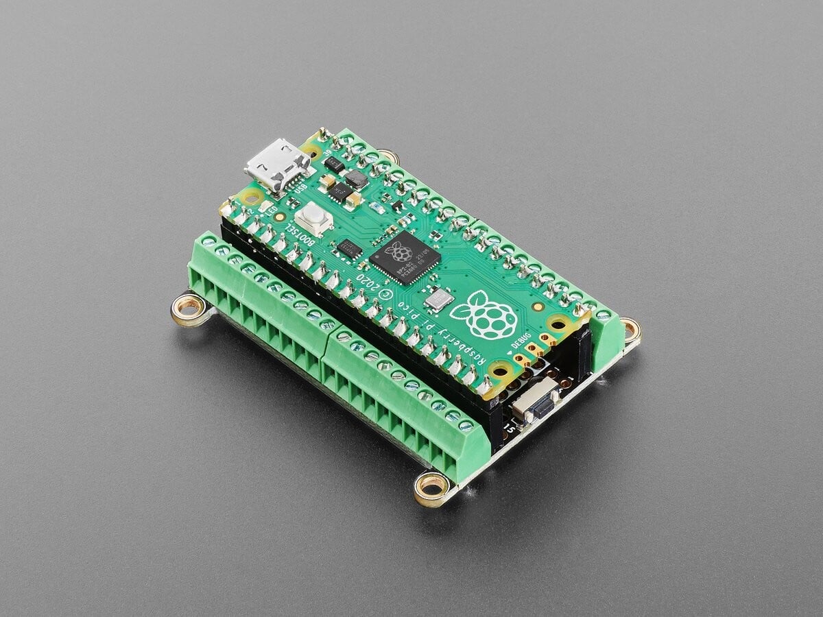 Adafruit Terminal PiCowbell for Pico med præsolderede stik, Reset-knap, STEMMA QT 5907