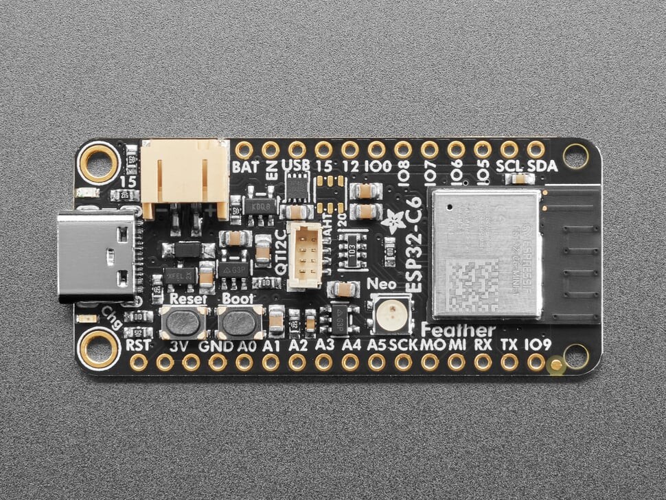 Adafruit ESP32-C6 Feather Udviklingskort STEMMA QT