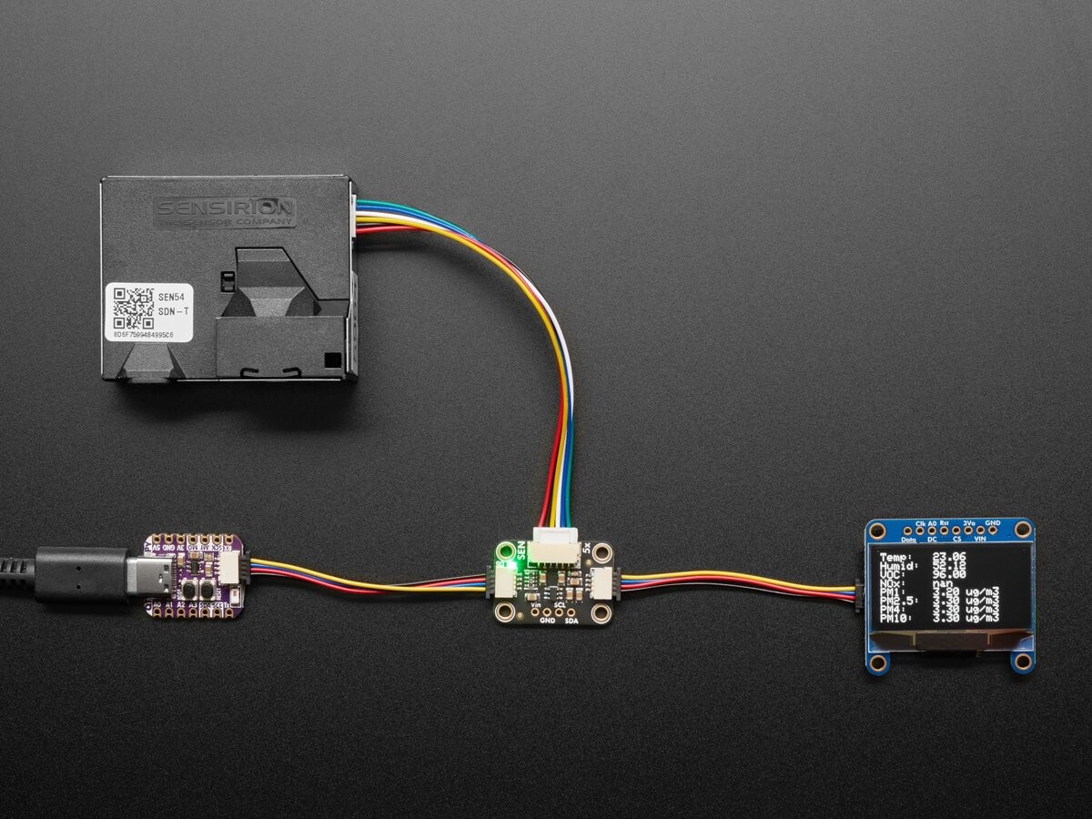 Adafruit SEN54 eller SEN55 Adapter Breakout STEMMA QT Qwiic 5964