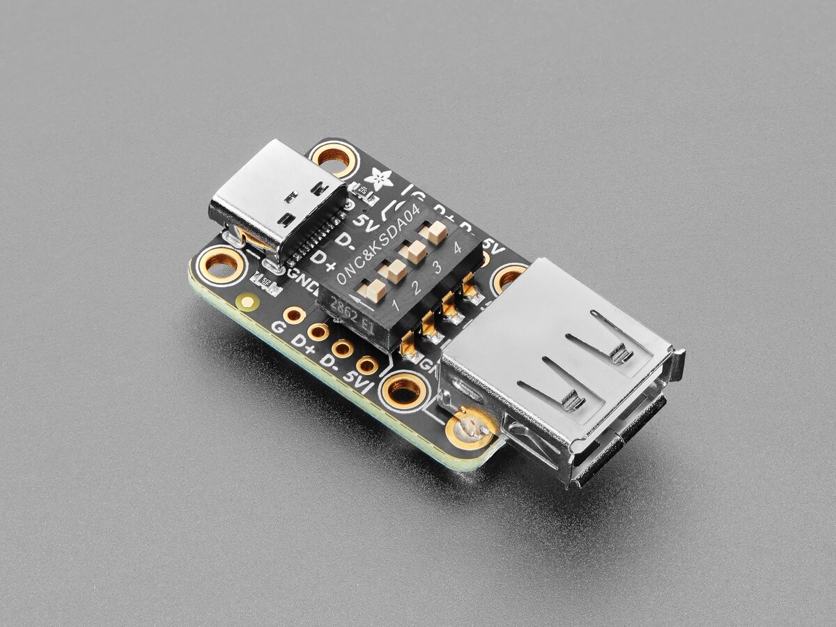 Adafruit Skiftbart USB Type A til C Breakout Board 5972