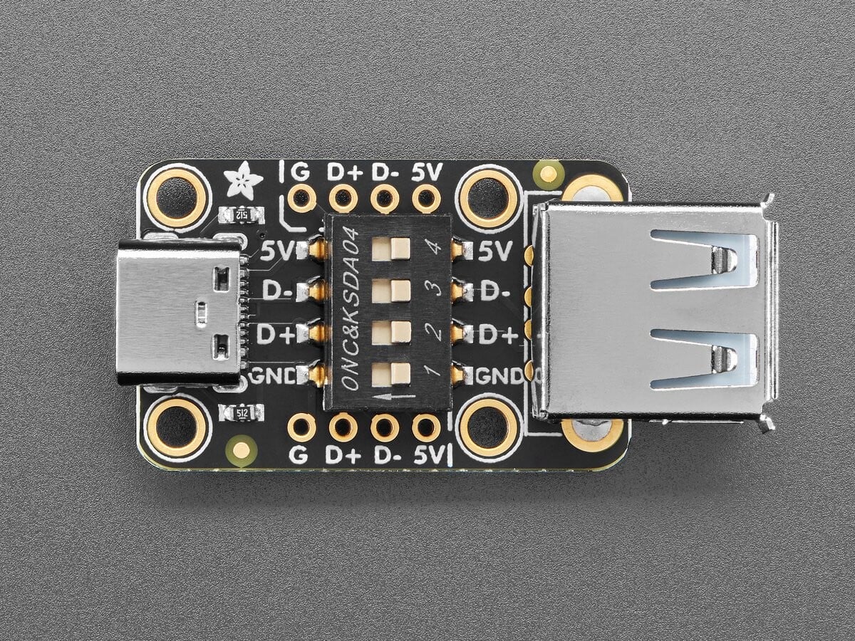 Adafruit Skiftbart USB Type A til C Breakout Board 5972