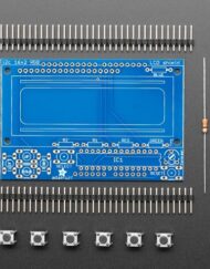 Adafruit I2C kontrolleret + tastatur-shield kit til 16x2 LCD 715