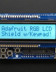 Adafruit RGB LCD Shield Kit med 16x2 karakterdisplay - Kun 2 stik brugt! 716