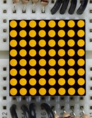Adafruit Miniature 0,8 Zoll 8x8 Quadratisk Gul LED-matrix 860