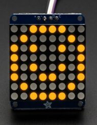Adafruit Mini 0.8 Zoll 8x8 LED-Matrix mit I2C-Rucksack Gelb 871
